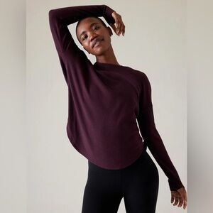 Athleta Presence Sweatshirt in Spiced Cabernet